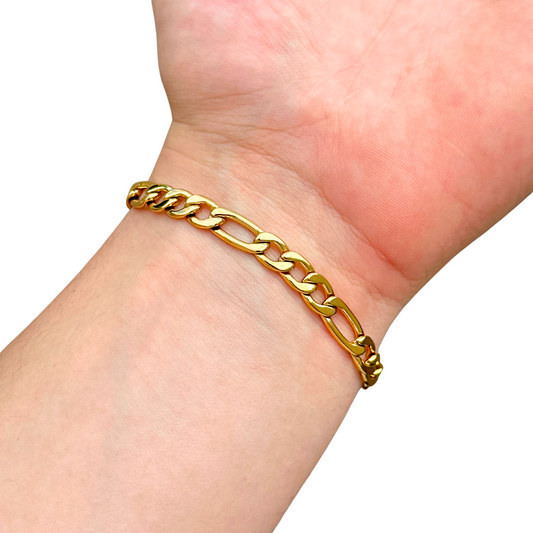 Bransoletka Figaro Złota - 7mm