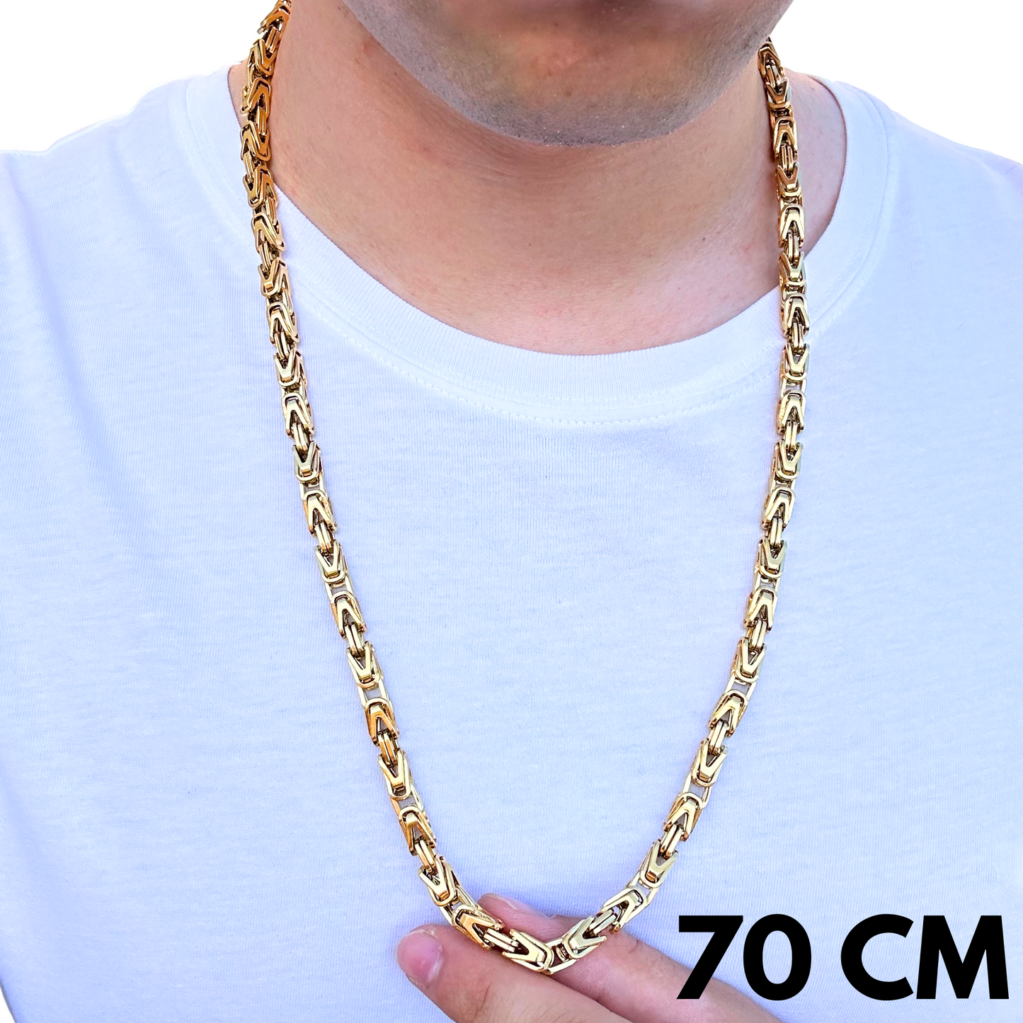 Łańcuch Cesarski Złoty - 6 mm