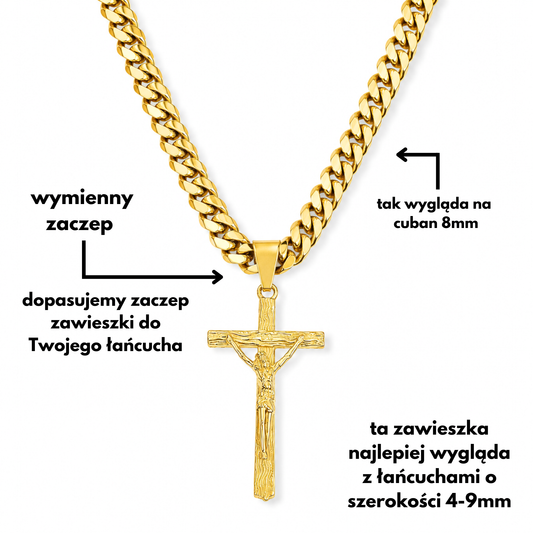 Zawieszka Savior Cross Złota