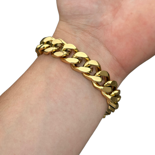 Bransoletka Cuban Złota - 14mm