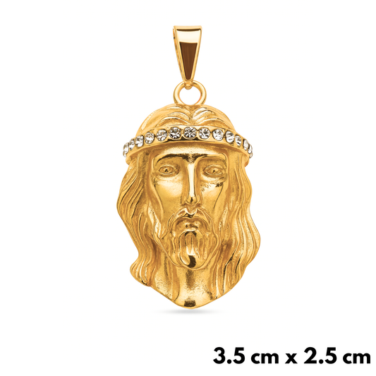 Zawieszka Jesus Diamond Crown Złota
