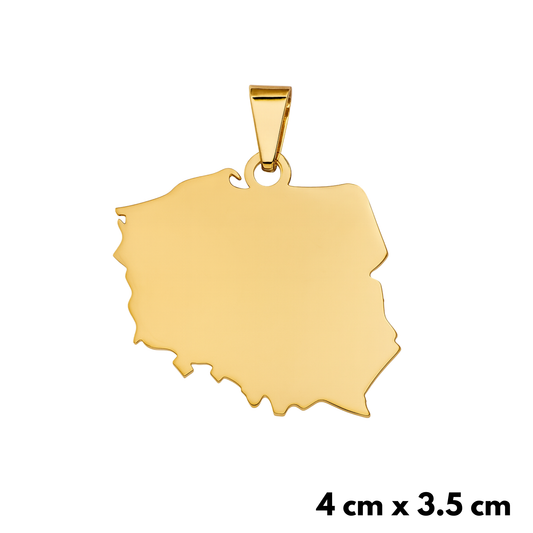 Zawieszka Mapa Polski Złota