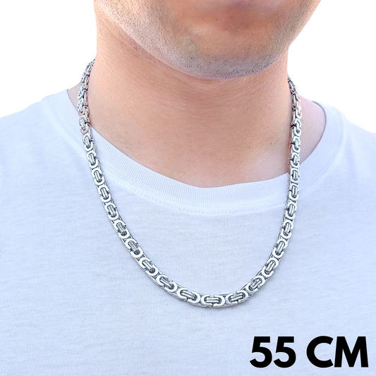 Łańcuch Szlachecki Białe Złoto - 6mm