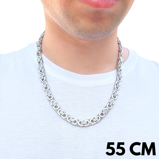 Łańcuch Szlachecki Białe Złoto - 8mm