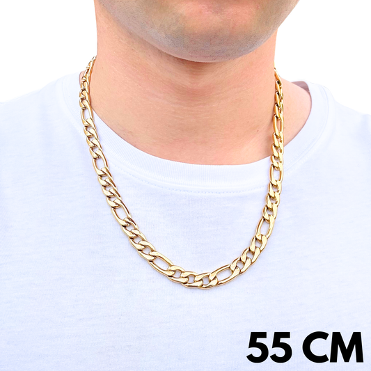 Łańcuch Figaro Złoty - 9mm