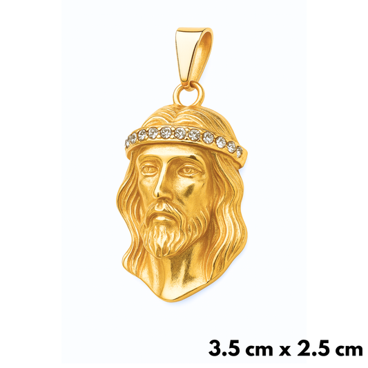 Zawieszka Jesus Diamond Crown Złota