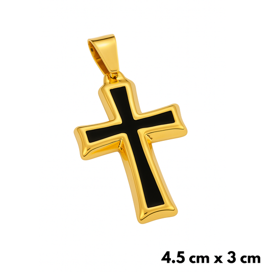 Zawieszka Black Cross Złota