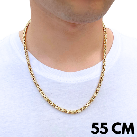 Łańcuch Królewski Złoty - 4mm