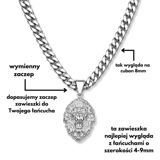 Zawieszka LEW Białe Złoto