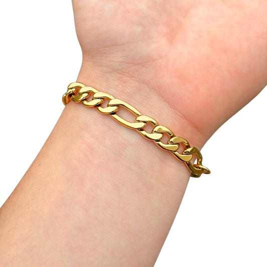 Bransoletka Figaro Złota - 9mm