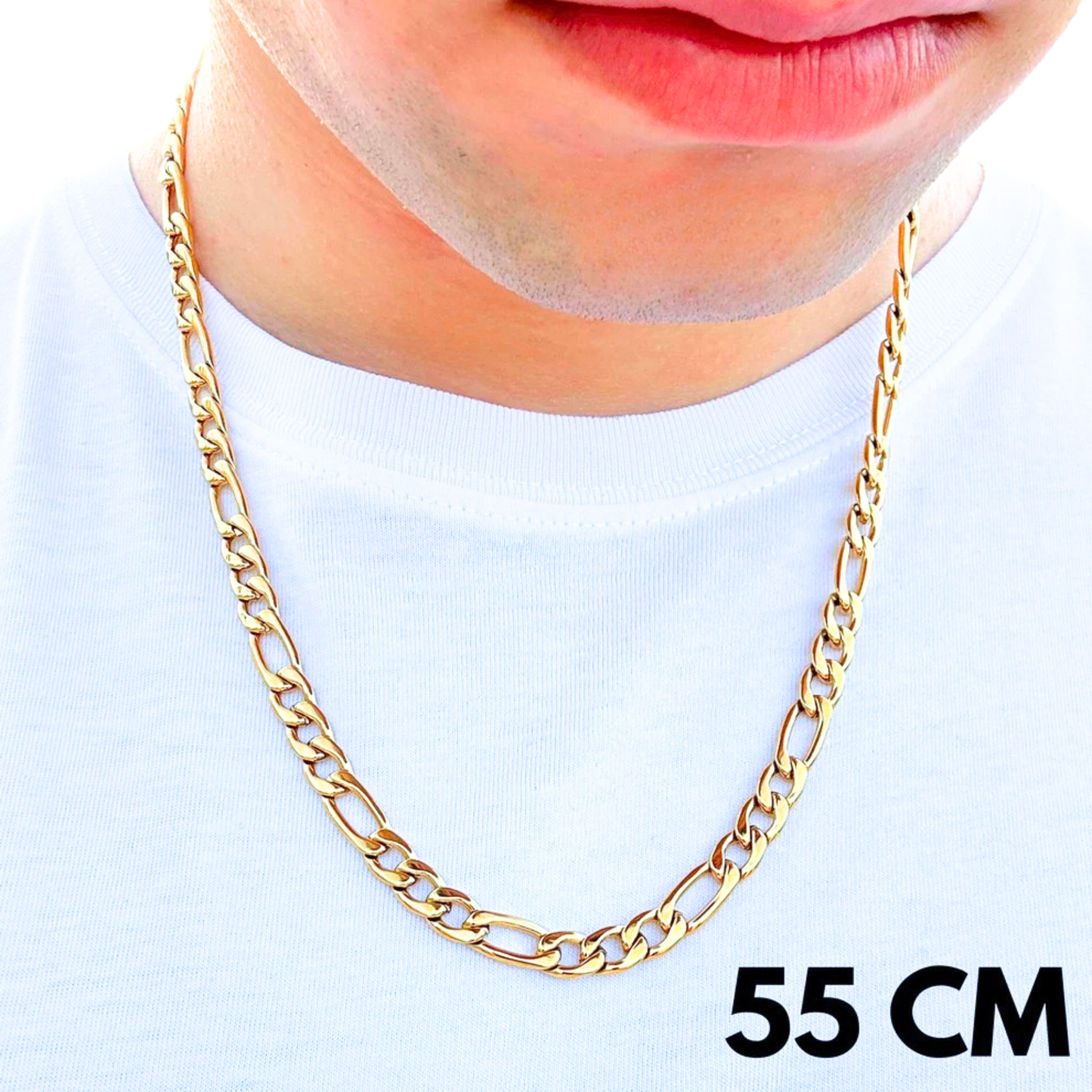 Łańcuch Figaro Złoty - 7mm