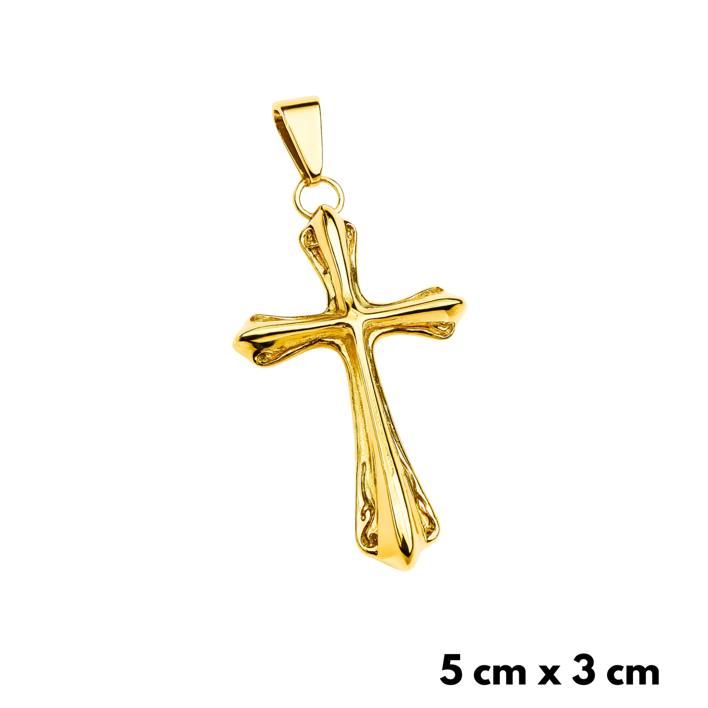 Clean Cross Gold Pendant