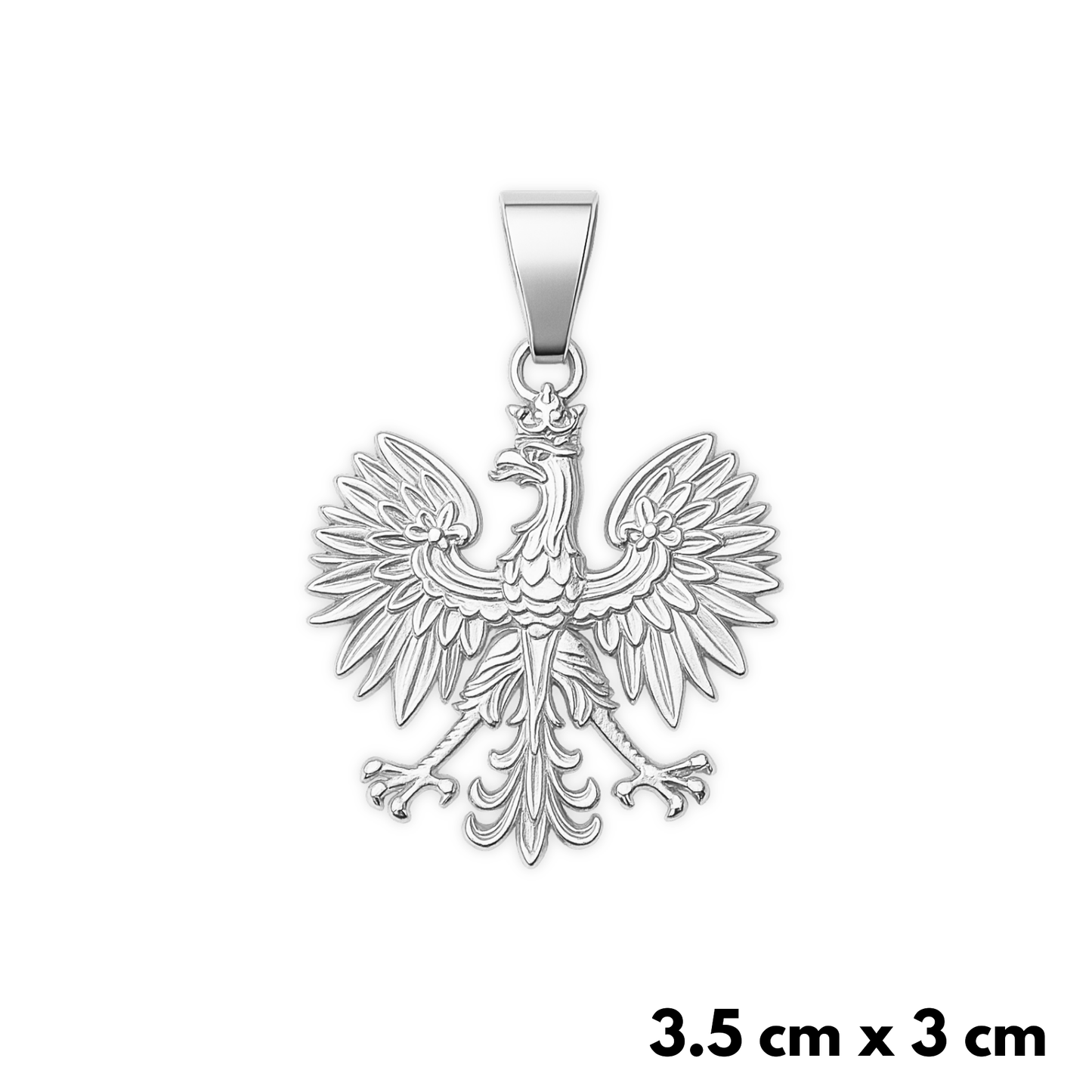 ZESTAW - Cesarski 6 mm + Zawieszka Orzeł Białe Złoto