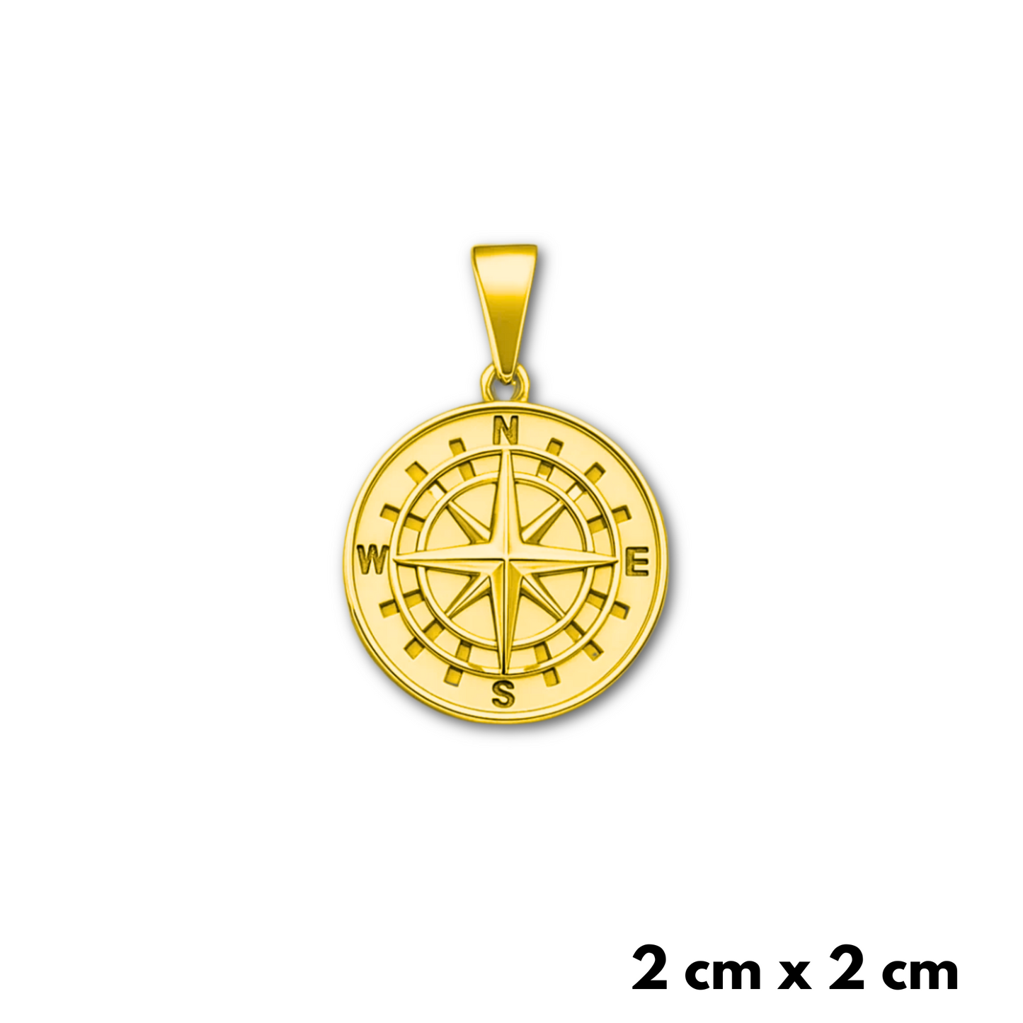 ZESTAW - Rope Złoty 4mm + Zawieszka Kompas Złota