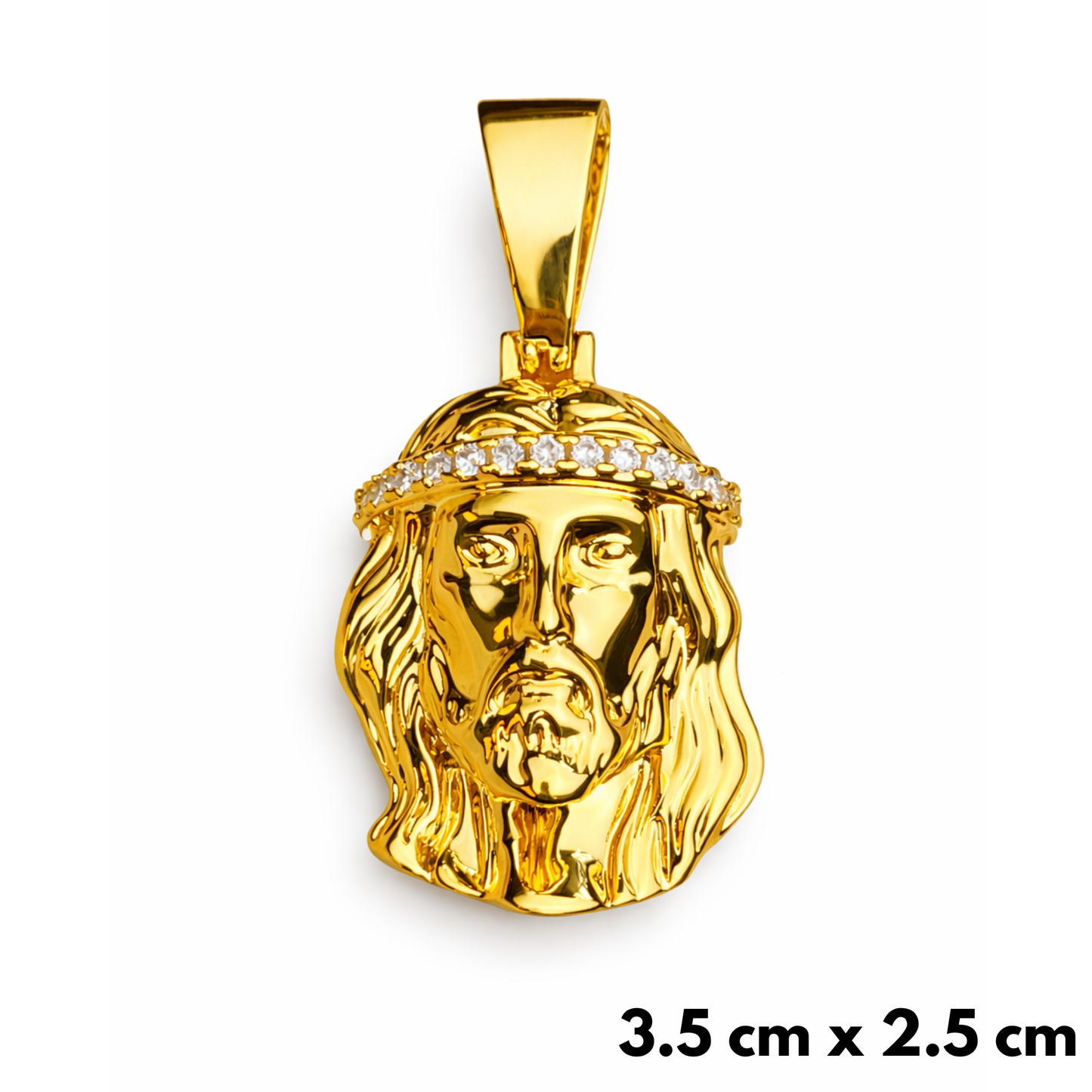 ZESTAW - Magnacki 7 mm Złoty + Zawieszka Jezus Diamond Crown Złota