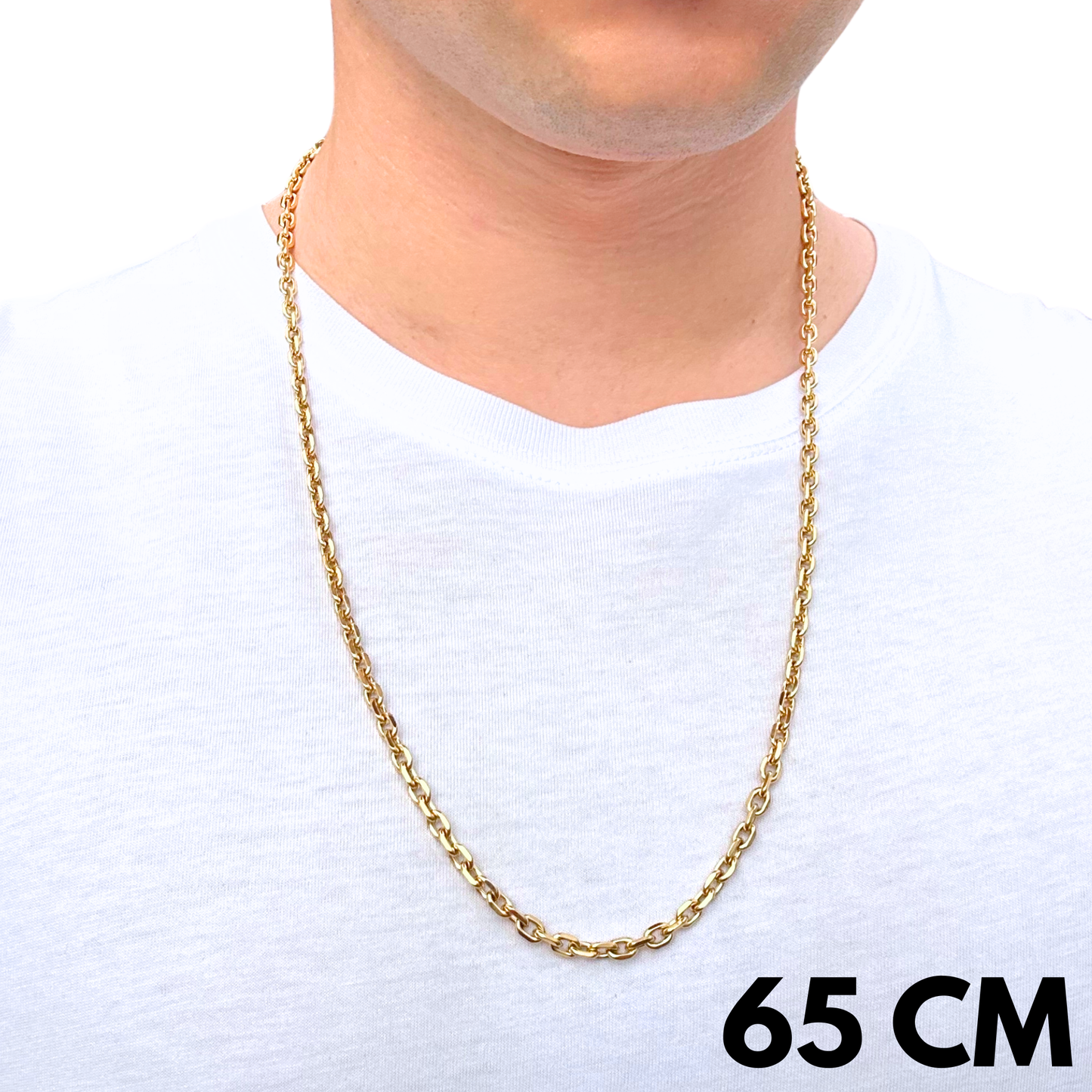 Łańcuch Ankier Złoty - 4mm