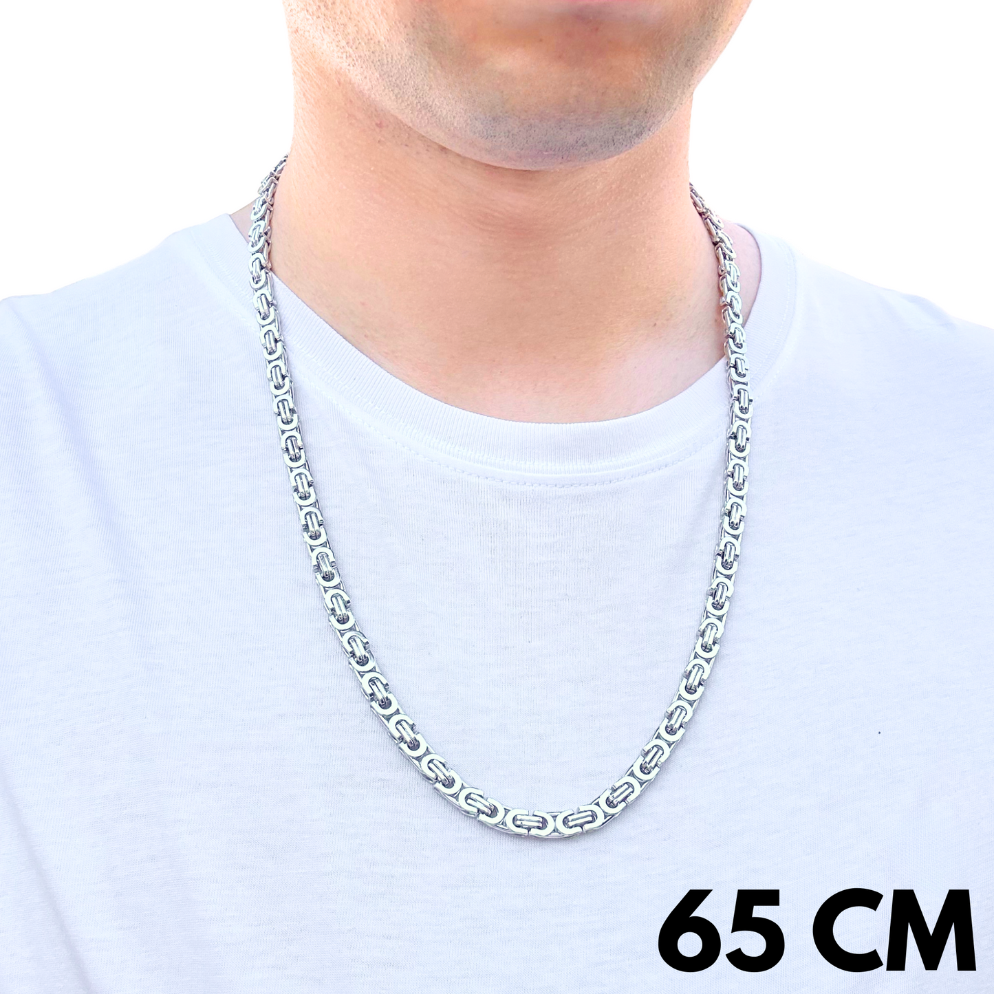 Łańcuch Szlachecki Białe Złoto - 6 mm