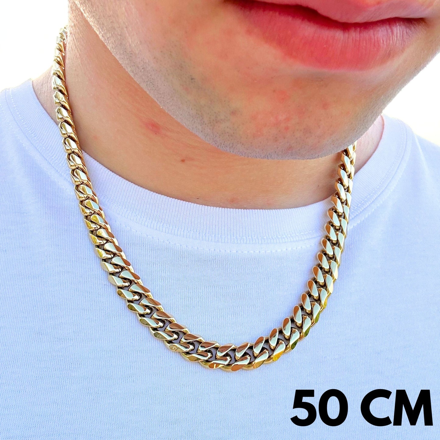 Łańcuch Cuban Złoty - 10mm