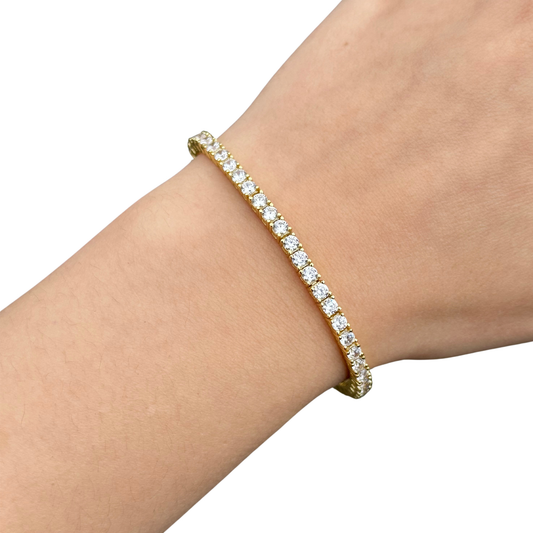 Bransoletka Tennis S925 Złota Damska - 3mm