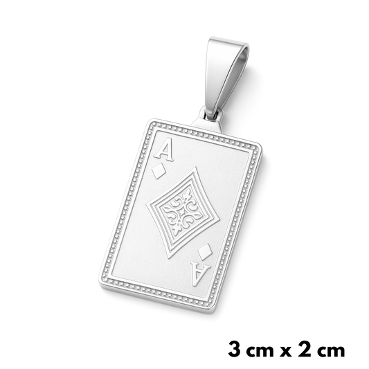 Zawieszka Karta AS Białe Złoto
