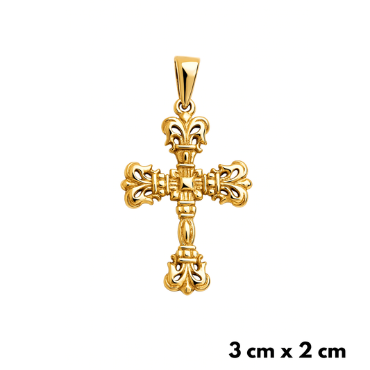 Zawieszka Baroque Cross Złota