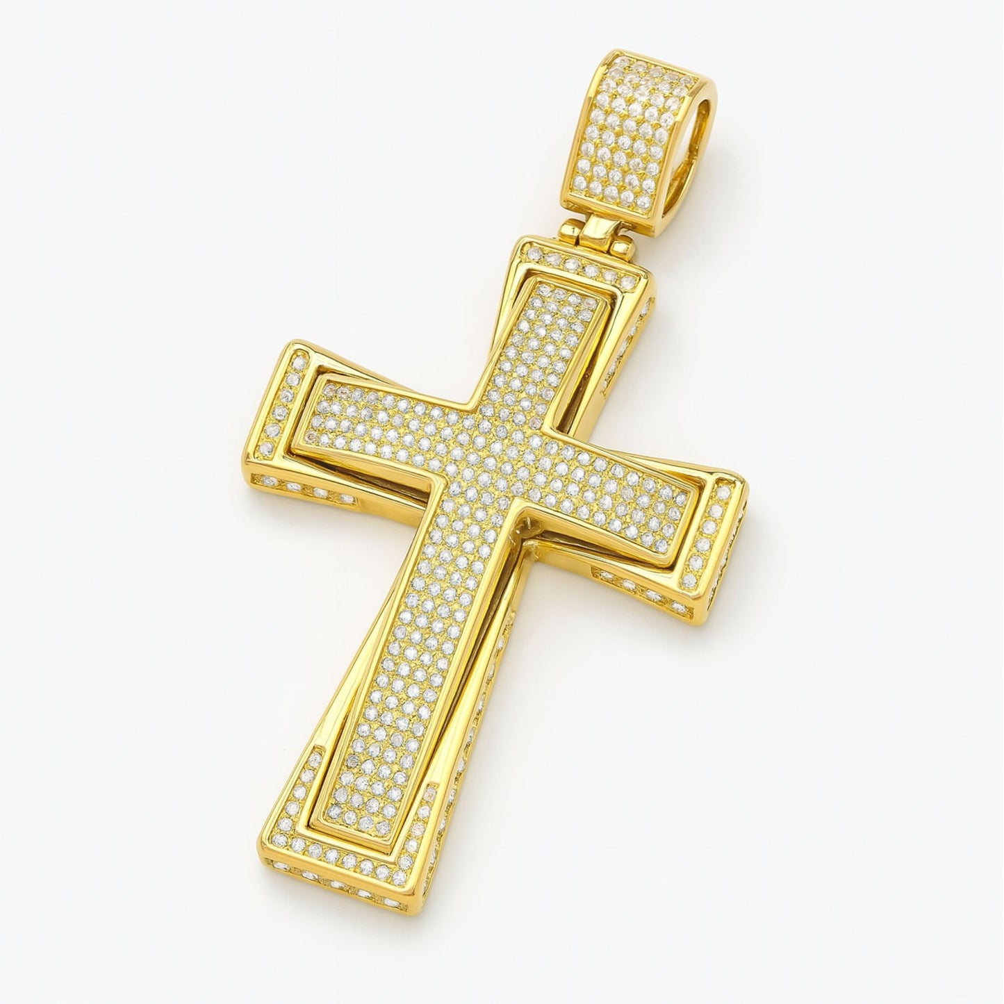 ZESTAW - Cuban Złoty 10mm + Zawieszka Imperial Cross Złota