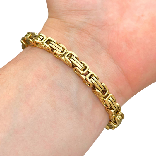 Bransoletka Królewska Złota - 6mm