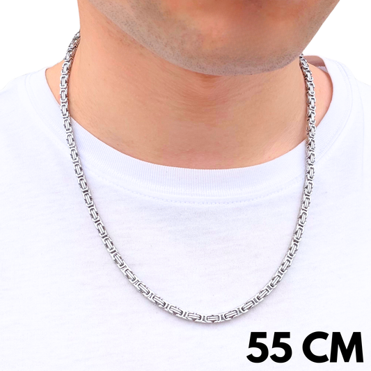 Łańcuch Królewski Białe Złoto - 4mm