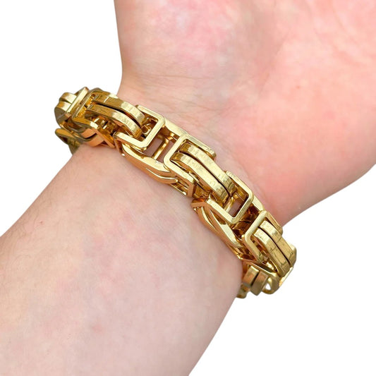 Bransoletka Królewska Złota - 15mm