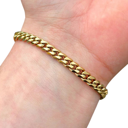 Bransoletka Cuban Złota - 6mm
