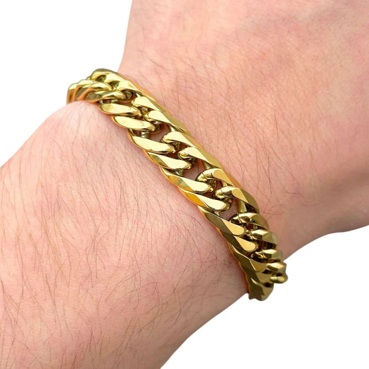 Classic Cuban Bracelet Gold - 12mm