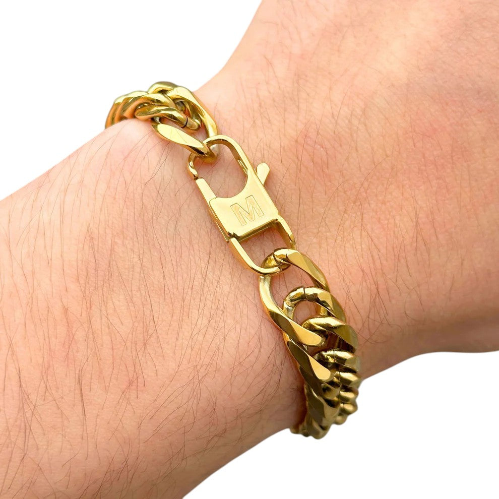 Classic Cuban Bracelet Gold - 12mm