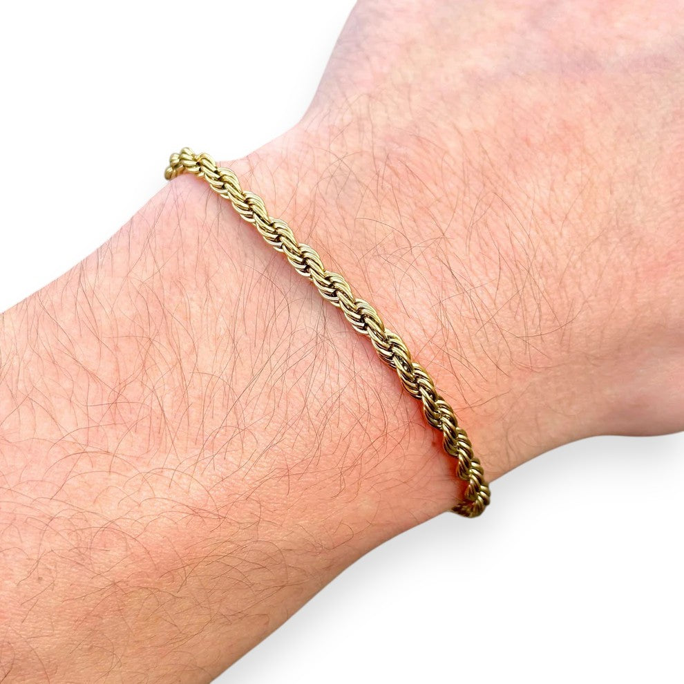 Rope Bracelet Gold - 4mm