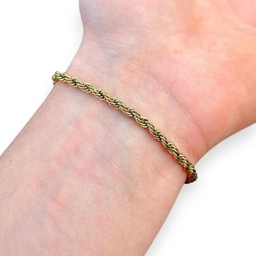 Rope Bracelet Gold - 4mm