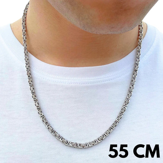 Łańcuch Królewski Białe Złoto - 4mm