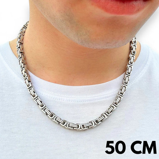 Łańcuch Królewski Białe Złoto - 6mm