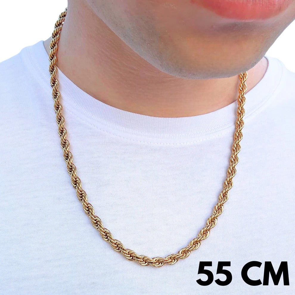 Łańcuch Rope Złoty - 6mm