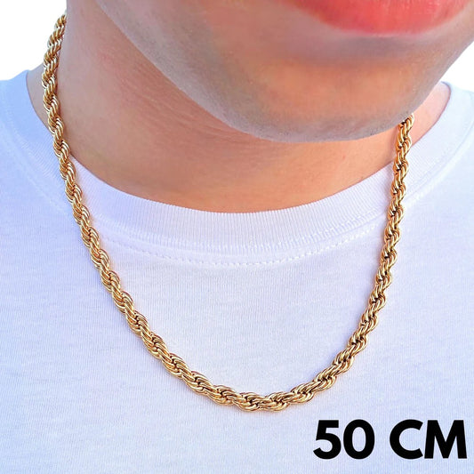 Łańcuch Rope Złoty - 6mm