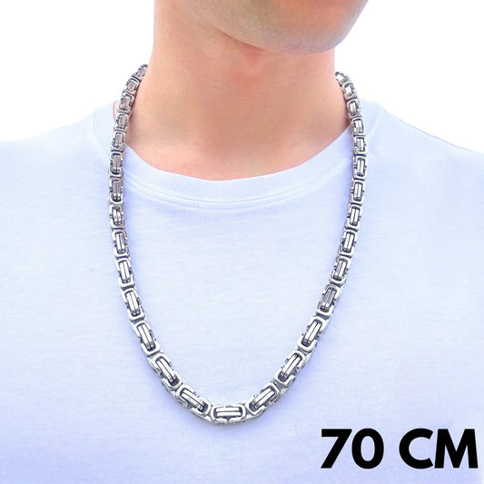 Łańcuch Królewski Białe Złoto - 8mm