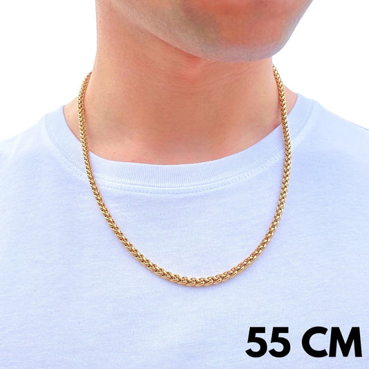 Łańcuch Pszenny Złoty - 4mm