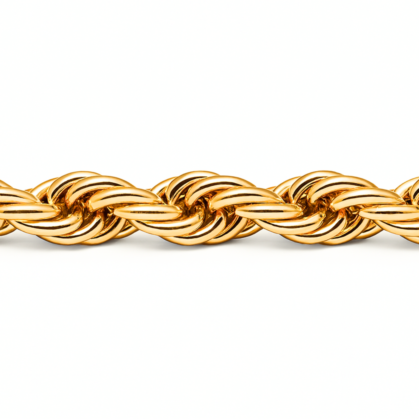Łańcuch Rope Złoty - 4 mm