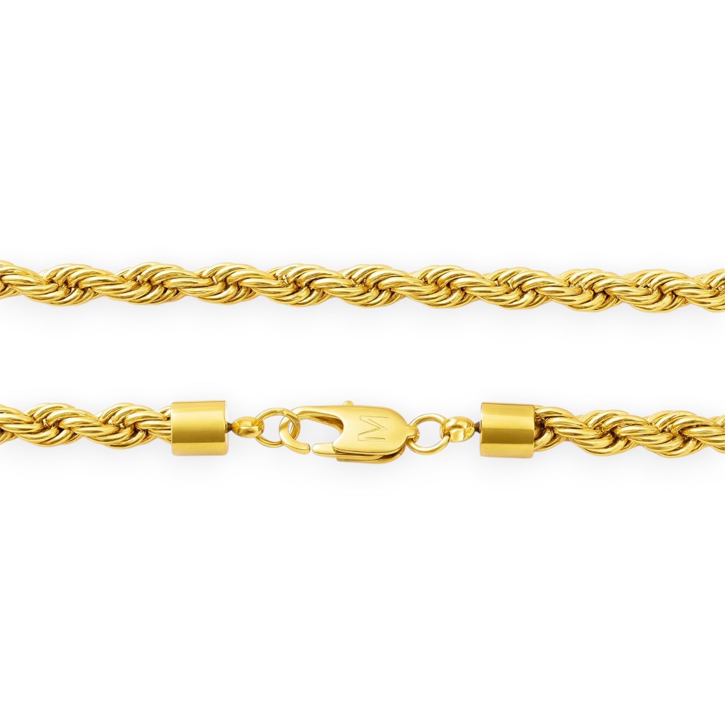 ZESTAW - Rope 6 mm Złoty + Zawieszka Glory Cross Złota