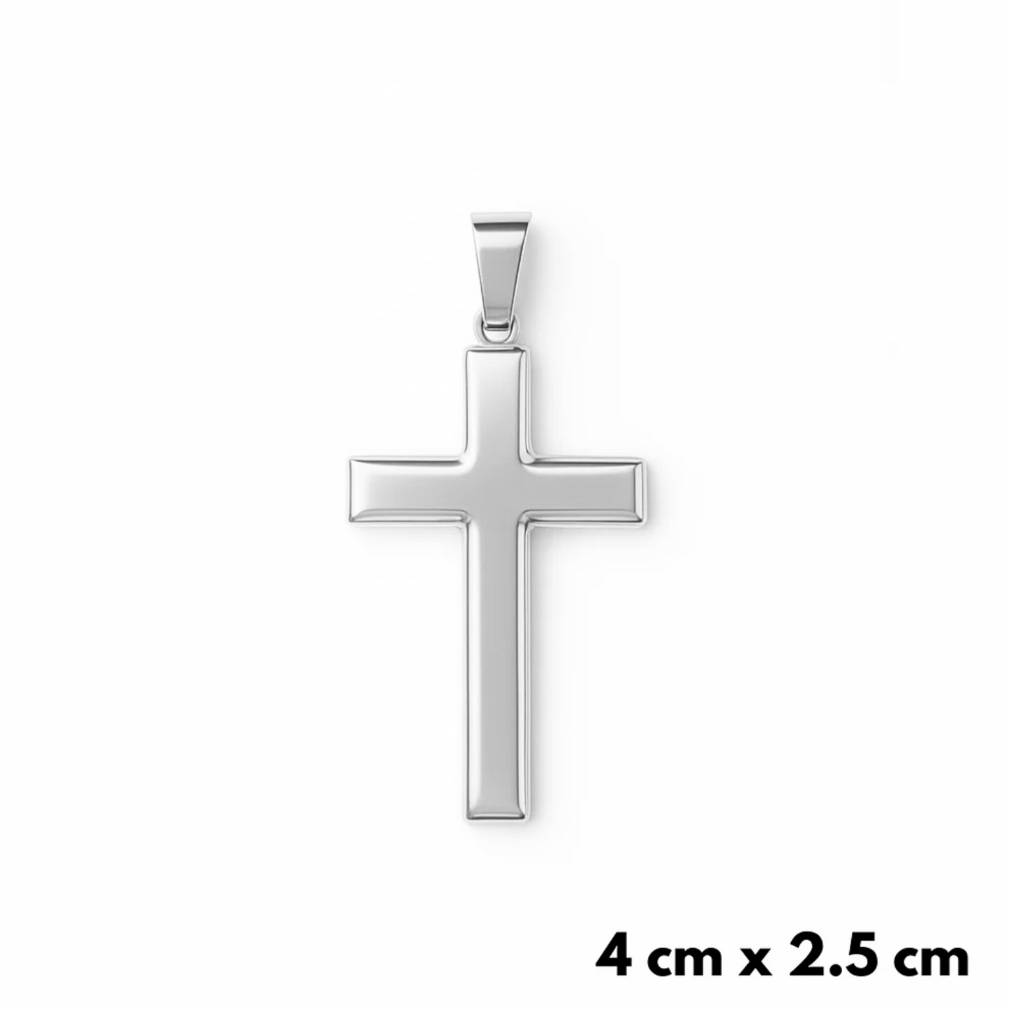 Zawieszka Clean Cross Białe Złoto