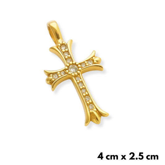 Zawieszka Medieval Cross Złota