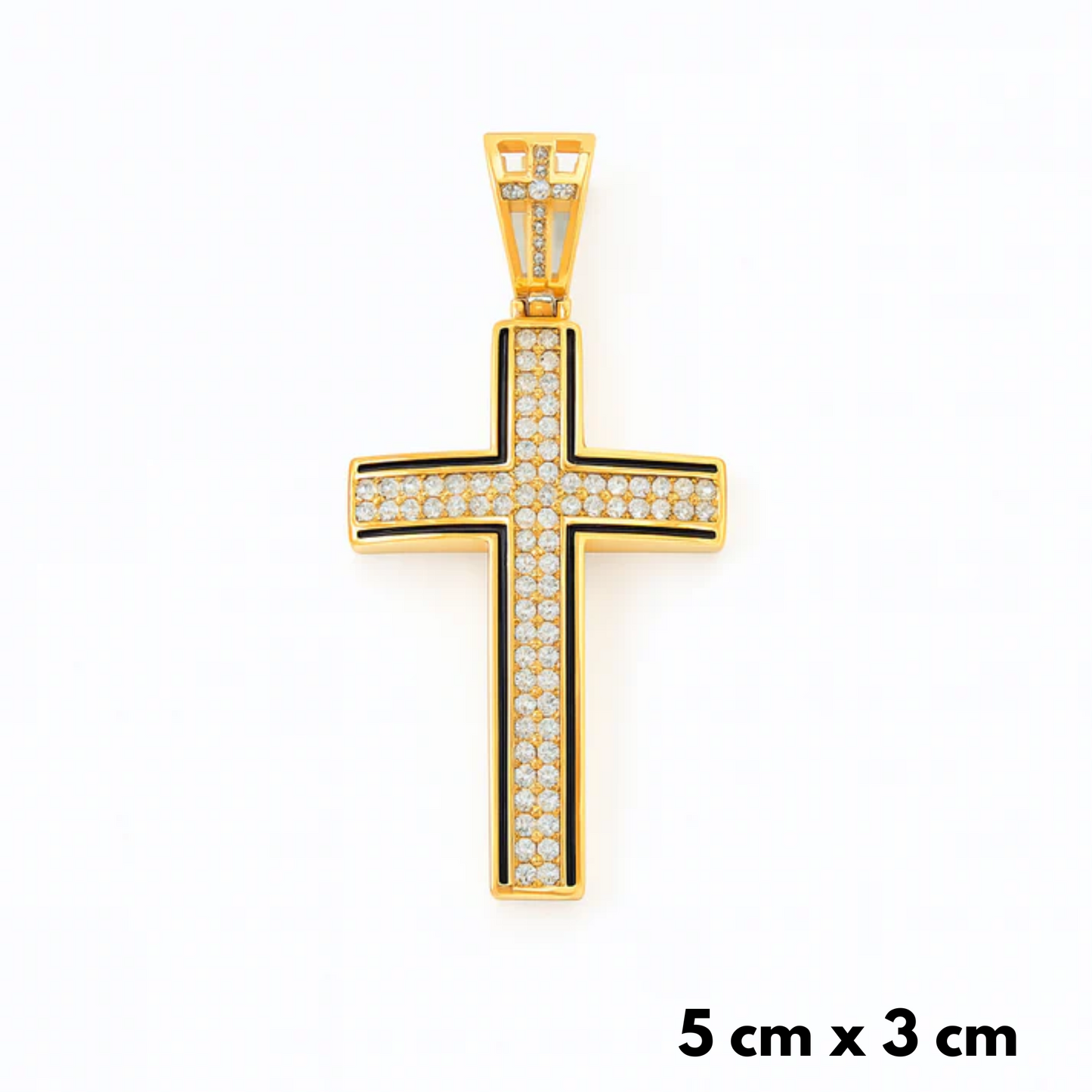 ZESTAW - Rope 6 mm Złoty + Zawieszka Glory Cross Złota