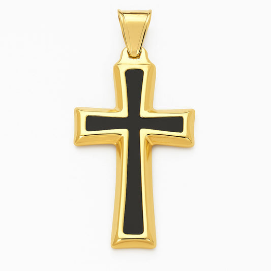 Zawieszka Black Cross Złota