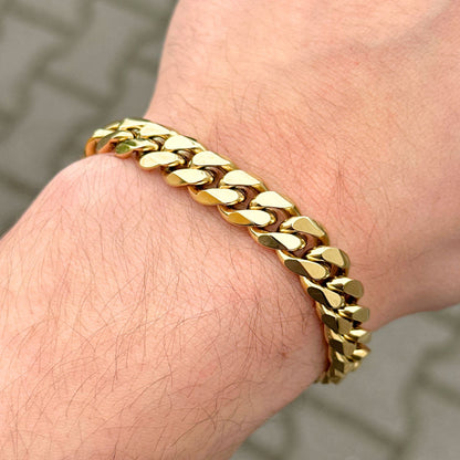 Bransoletka Cuban Złota - 10 mm