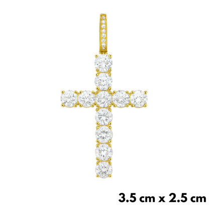Diamond Cross Pendant Gold