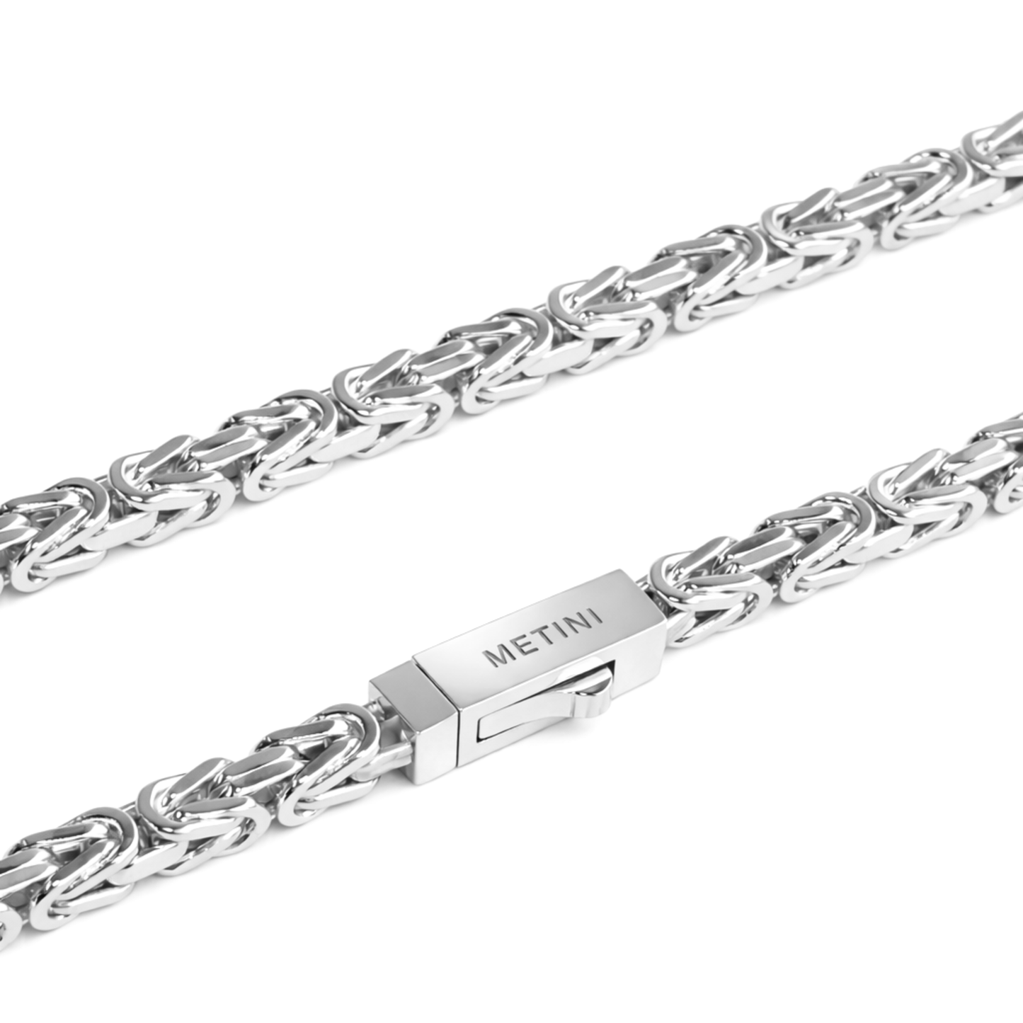 Łańcuch Cesarski Białe Złoto - 4mm