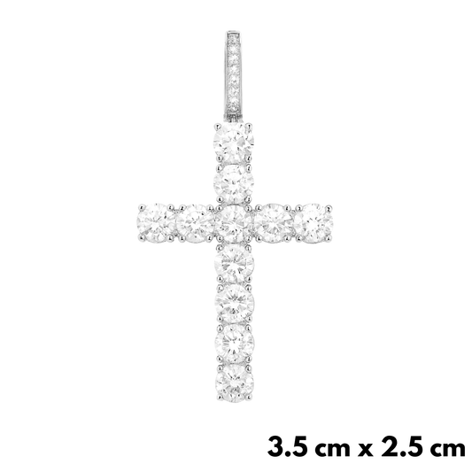 Zawieszka Crystal Cross Białe Złoto
